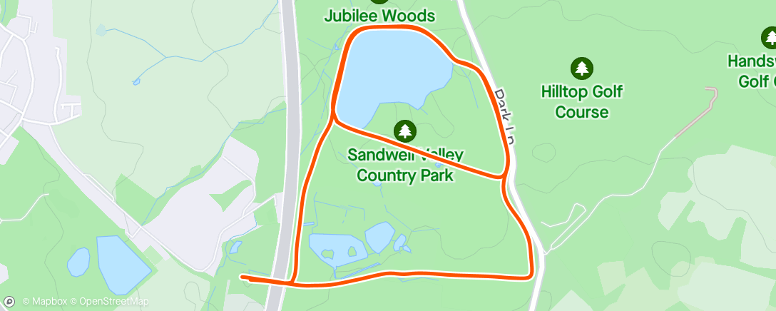 Map of the activity, Sandwell Valley Parkrun West Bromwich, England ⛅