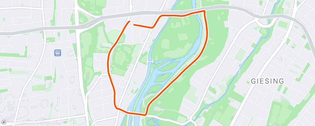 Map of the activity, 2km kontrolliert zügig gekoppelt