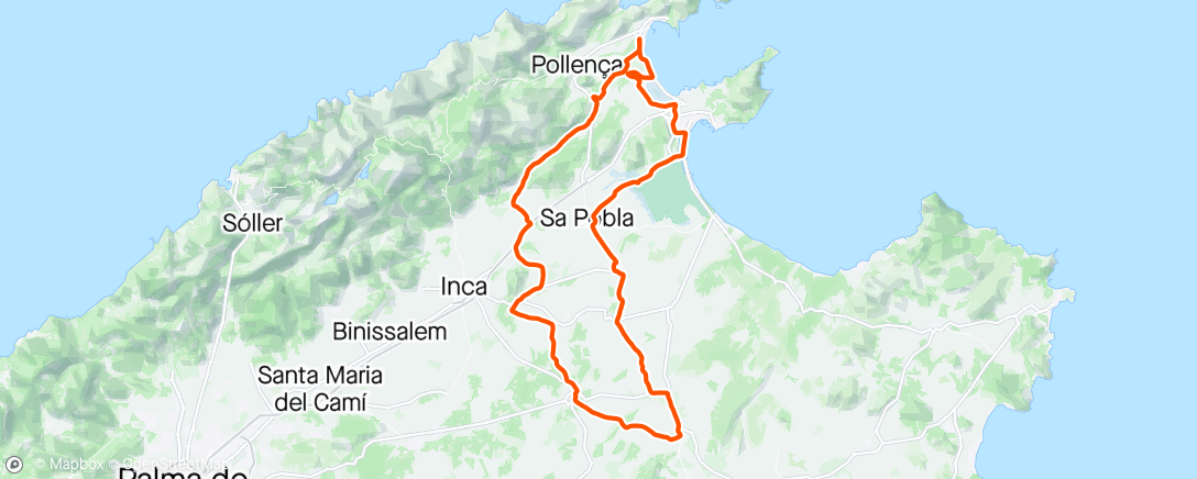 Map of the activity, Dag 7 Mallorca