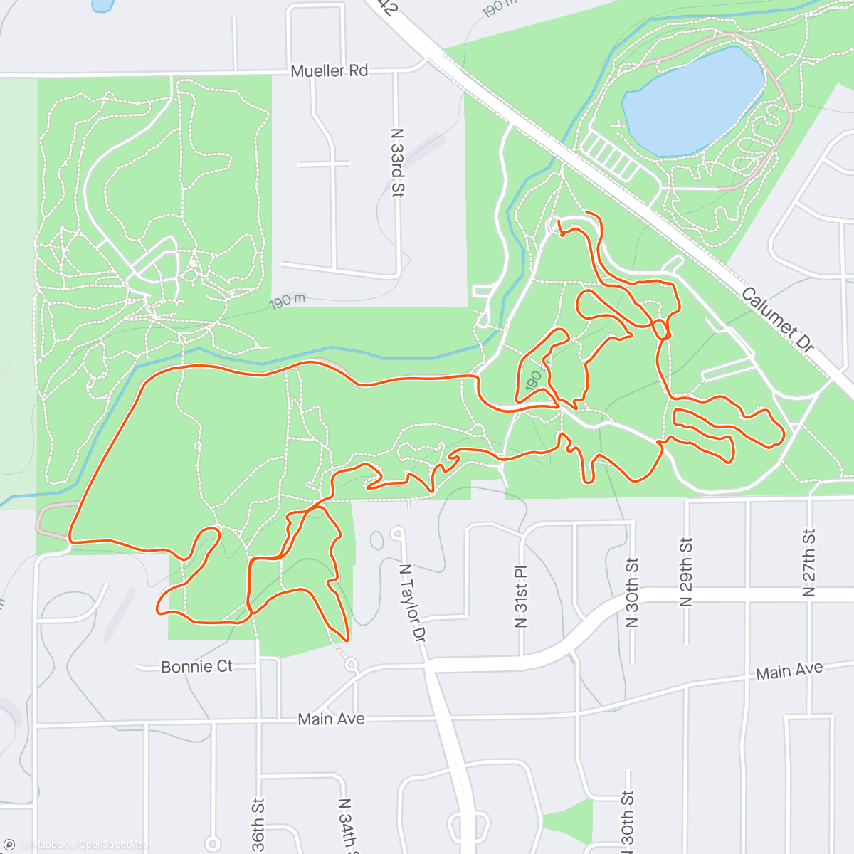 Map of the activity, Evergreen with Sean
