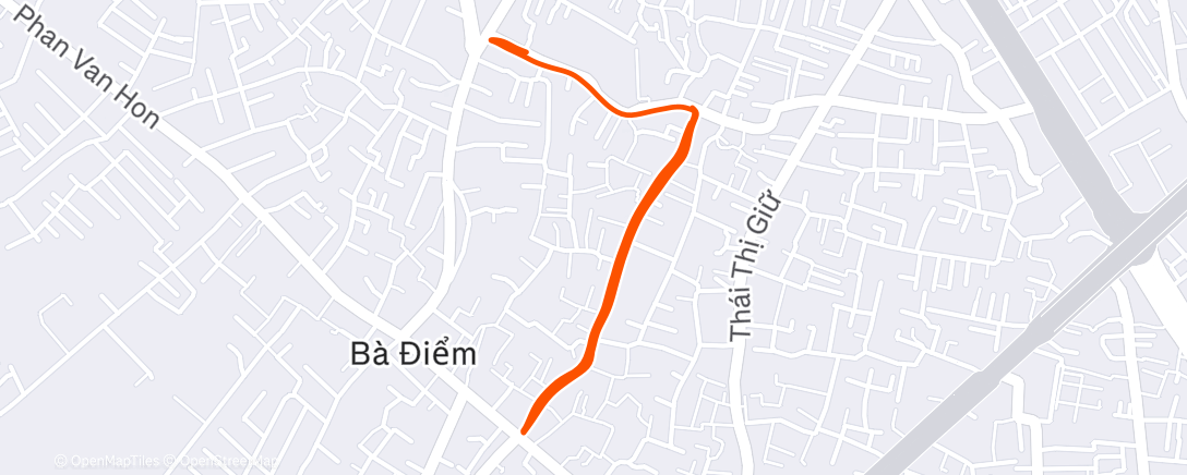 Map of the activity, Morning Run