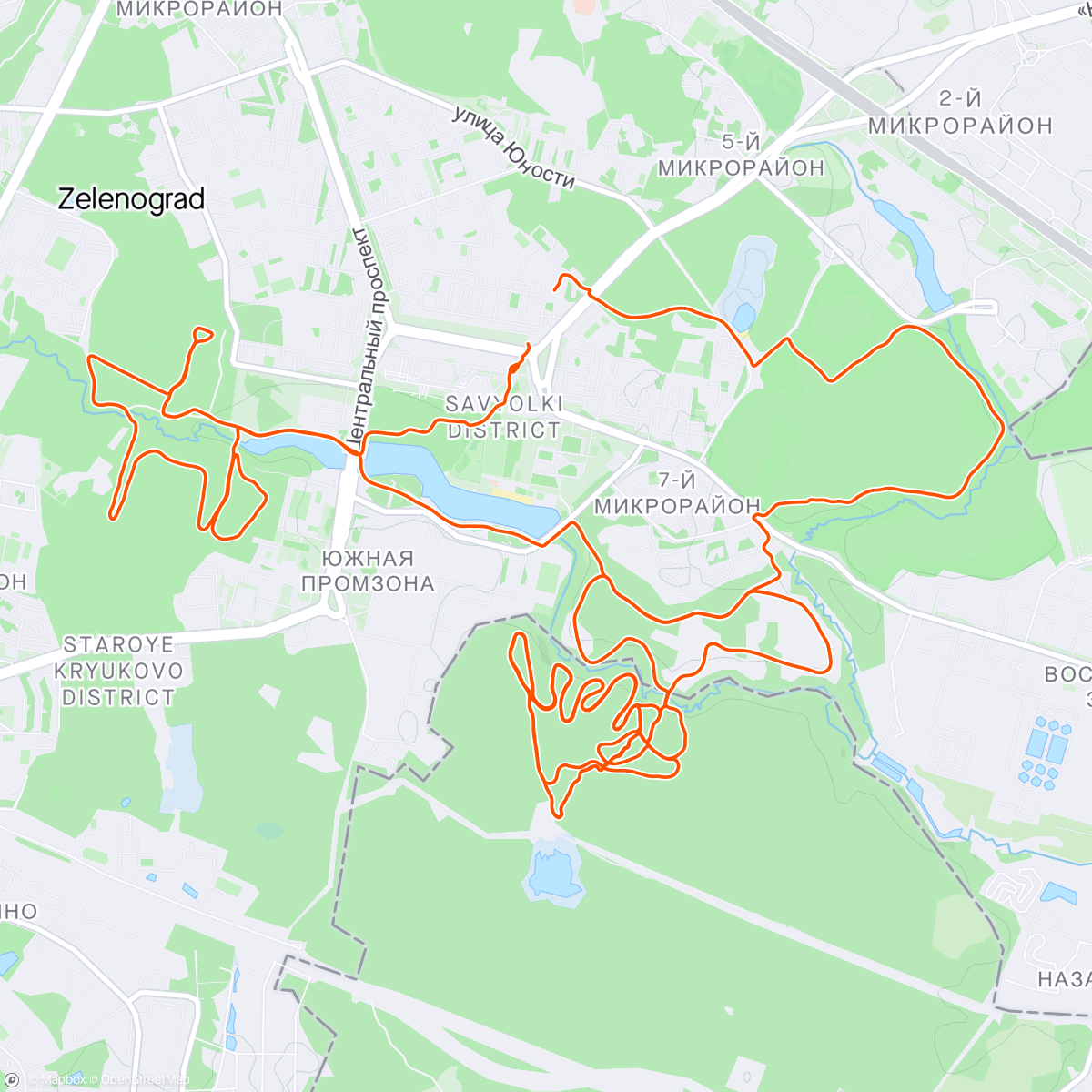 Mappa dell'attività Горный велозаезд (день)