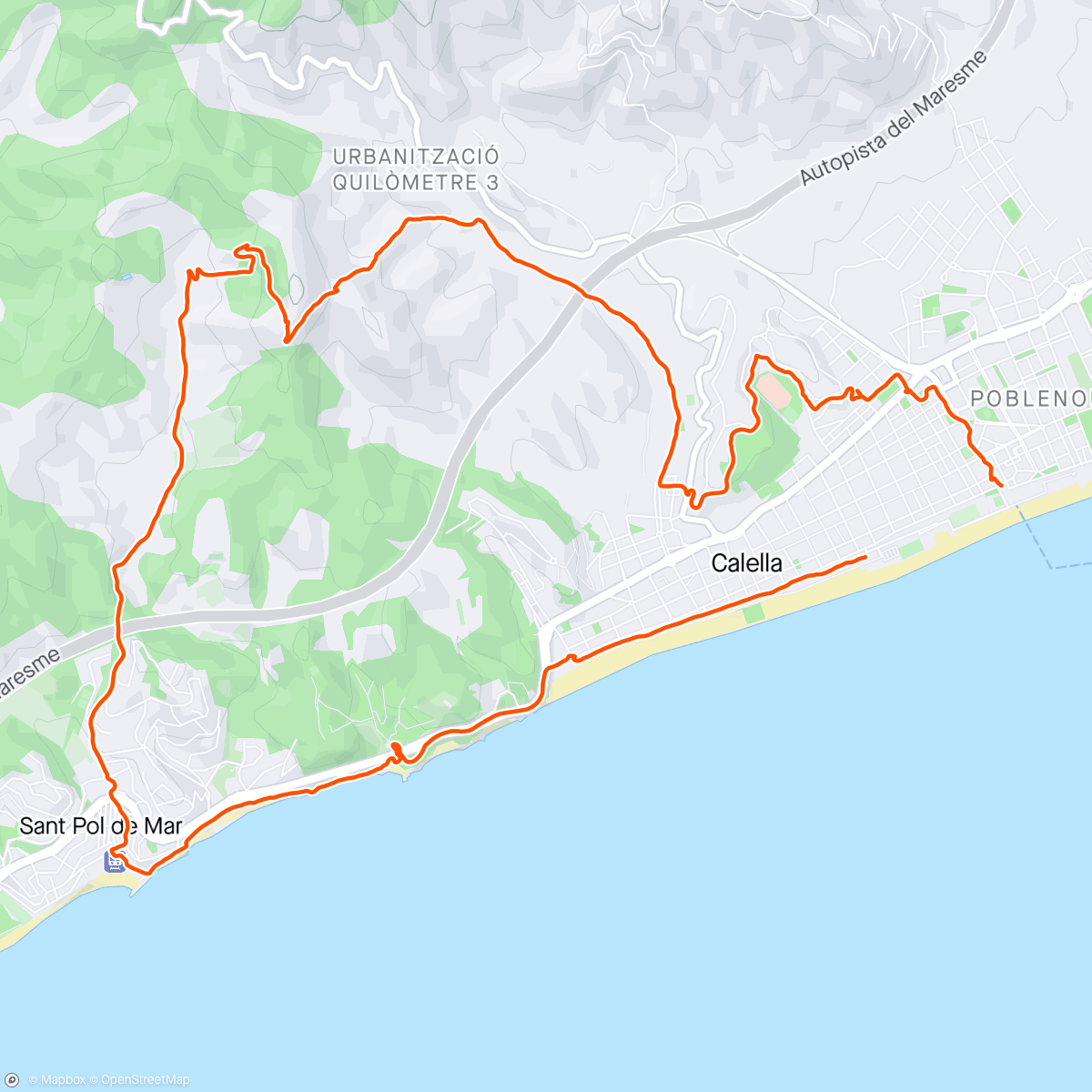 Map of the activity, Sant Pol