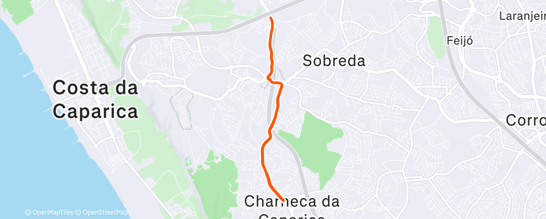 Map of the activity, Lunch Run