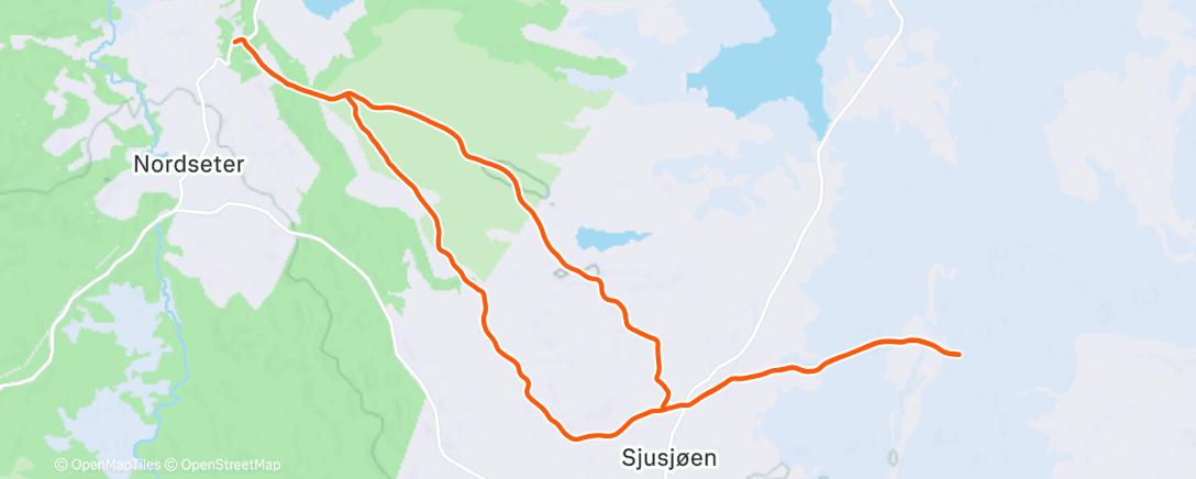 Map of the activity, Morning Nordic Ski