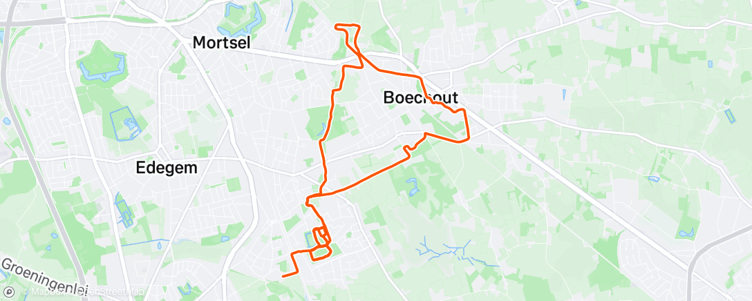 Map of the activity, Ochtendloop