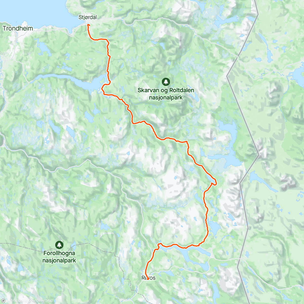 Kaart van de activiteit “Race to Hell sammen med Team Rynkeby Trøndelag.”