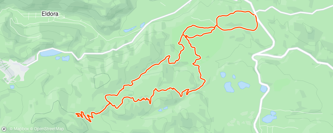 Map of the activity, Afternoon Mountain Bike Ride