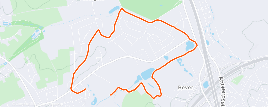 Map of the activity, Afternoon Run