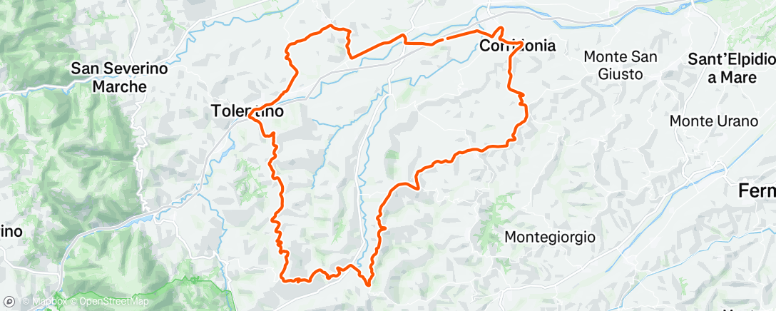 Mapa de la actividad (Ciclismo)