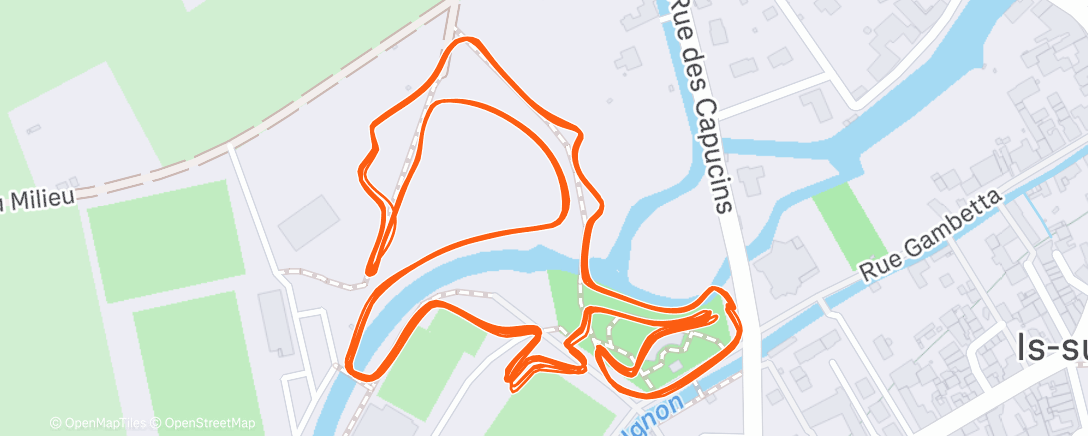 Карта физической активности (Sortie vélo dans l'après-midi)