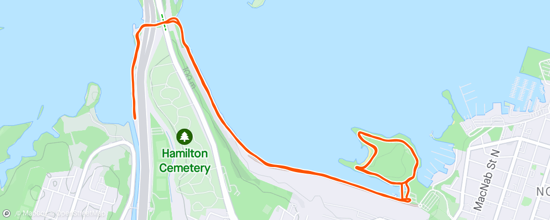 Map of the activity, Bayfront Endurance
