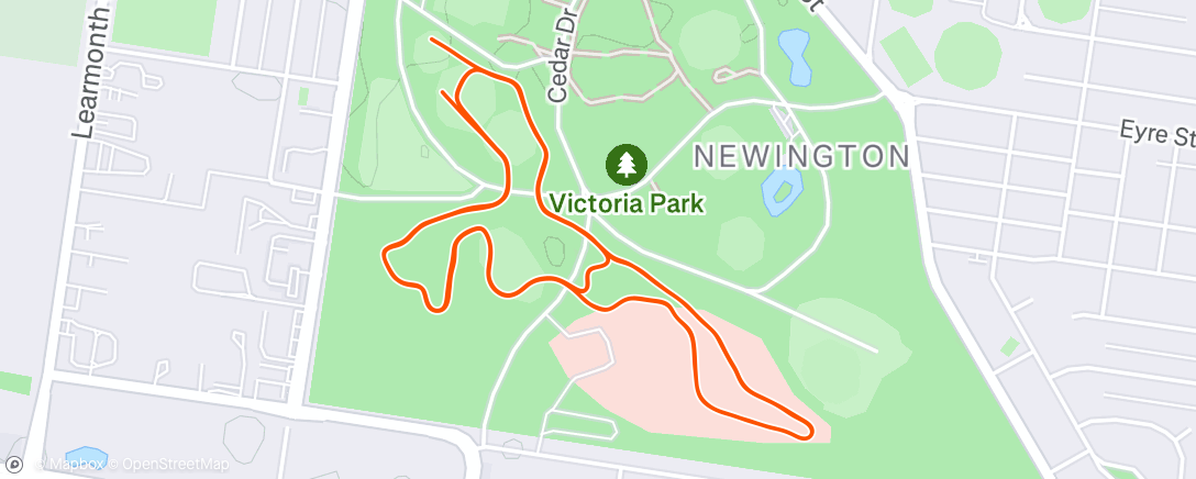 Map of the activity, AV XCR Rd 6: Vic XC Champs 🔵⚪