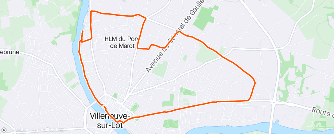 アクティビティ「Course à pied le soir」の地図