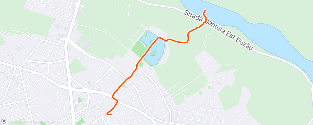 Map of the activity, Walking with 20 Kg Kayak from local river
