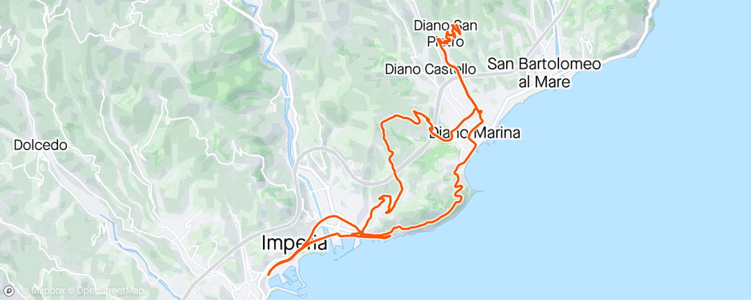 Map of the activity, Giro dell'ora di pranzo