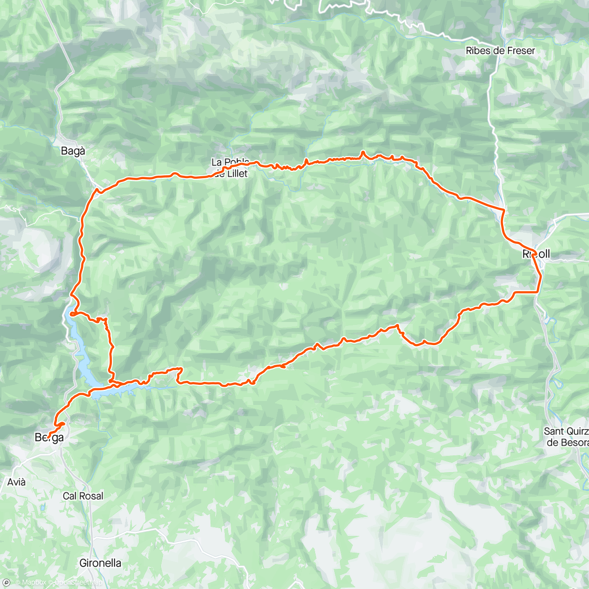 Map of the activity, Volta Ripoll al pou