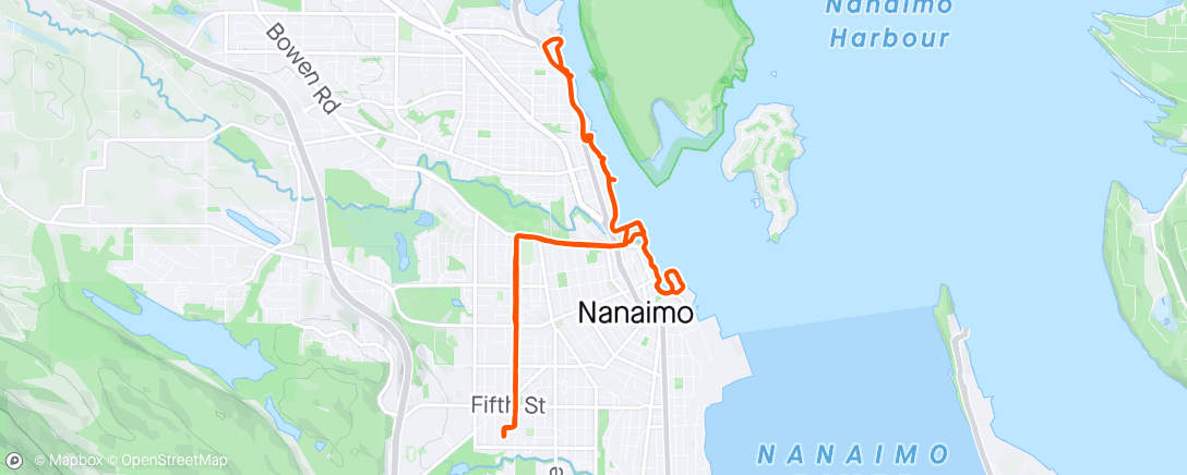 Map of the activity, Morning Run