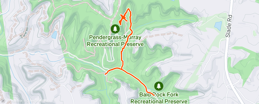 Map of the activity, Lunch Rock Climb