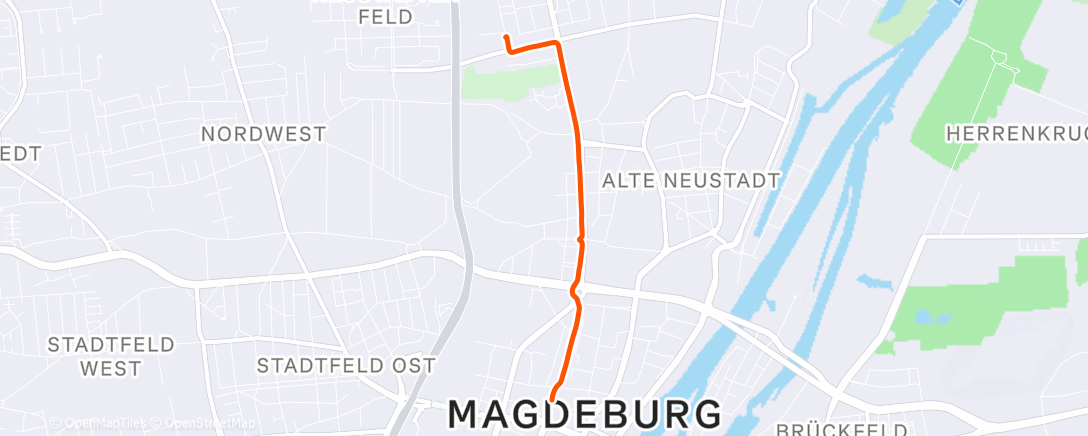 Карта физической активности (Fahrt am Nachmittag)