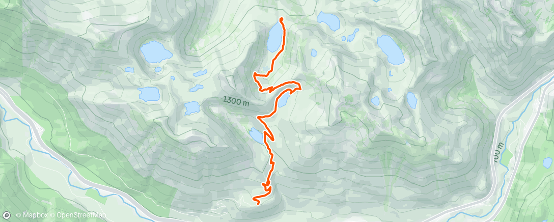 Map of the activity, Afternoon Hike