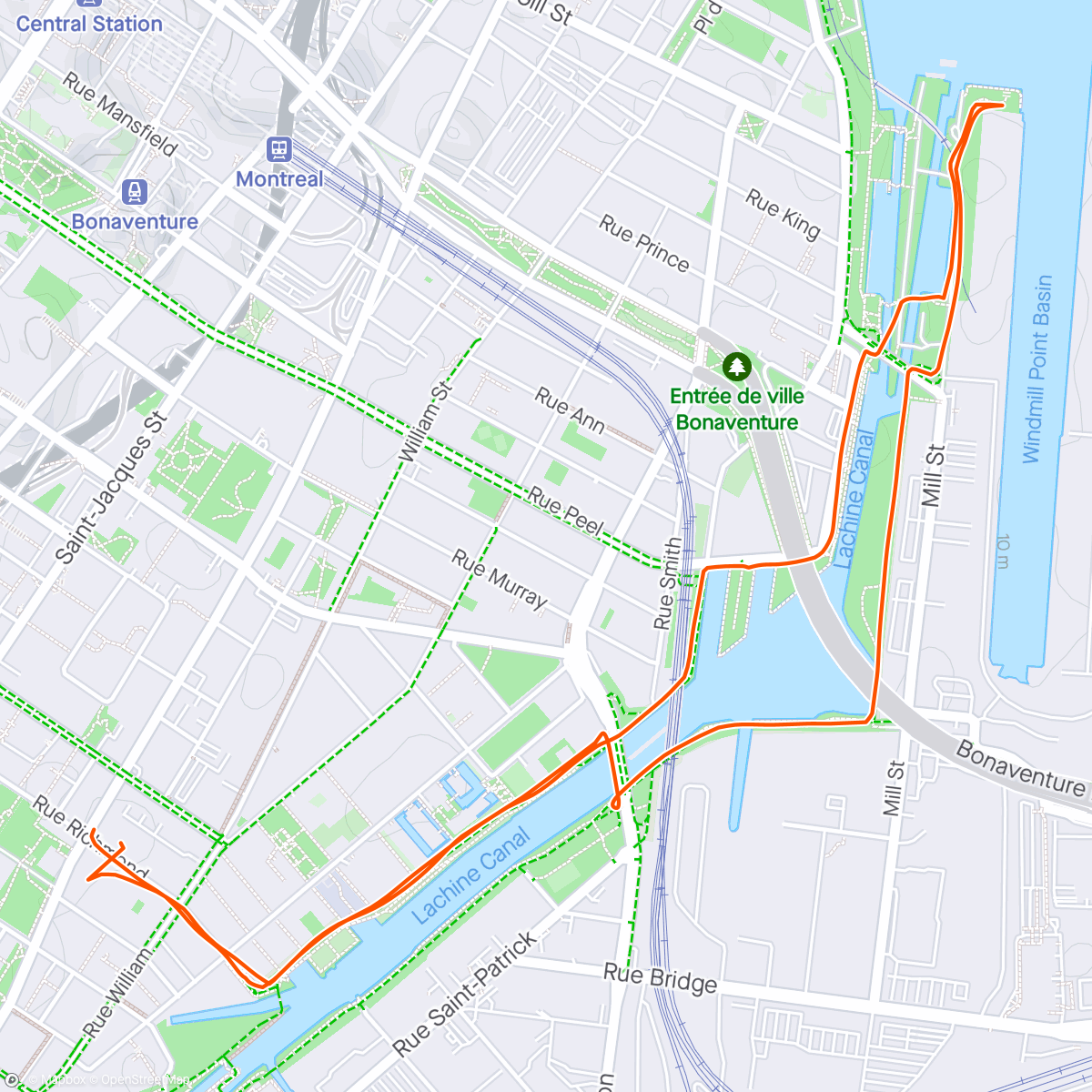 Map of the activity, Ciele Shakeout Run