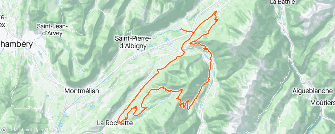 Kaart van de activiteit “Reco vélo triathlon L de la combe de Savoie”