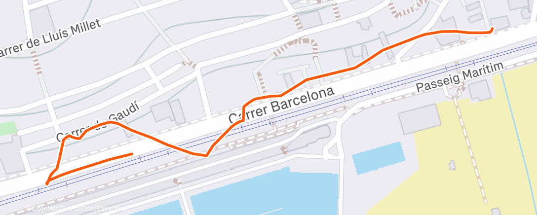 Map of the activity, Morning Run