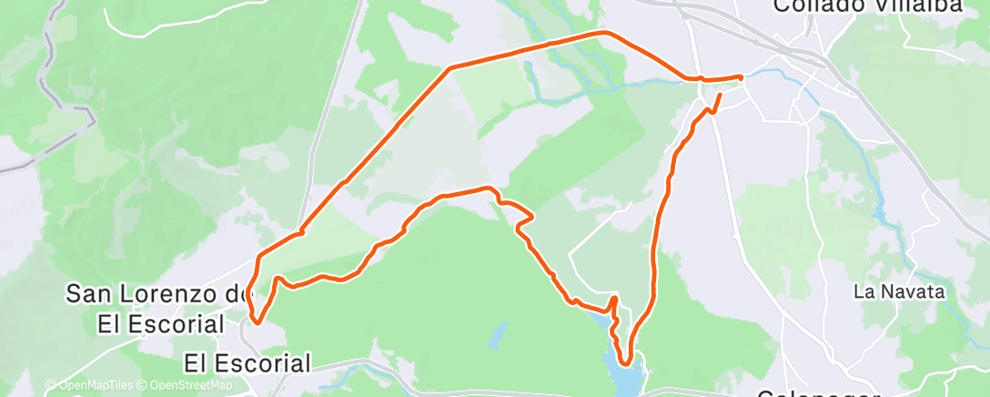 Map of the activity, Afternoon Mountain Bike Ride