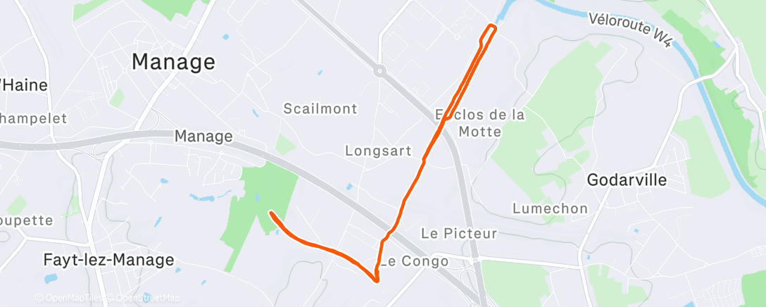 Map of the activity, Course à pied Mathis inter-saison