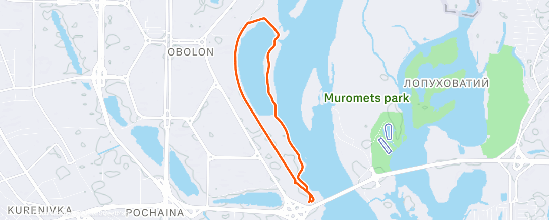 Map of the activity, Дневная прогулка