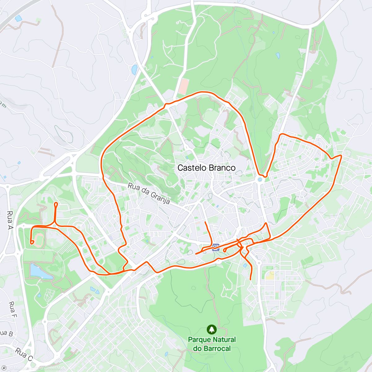 Map of the activity, Run 18k by CBCB