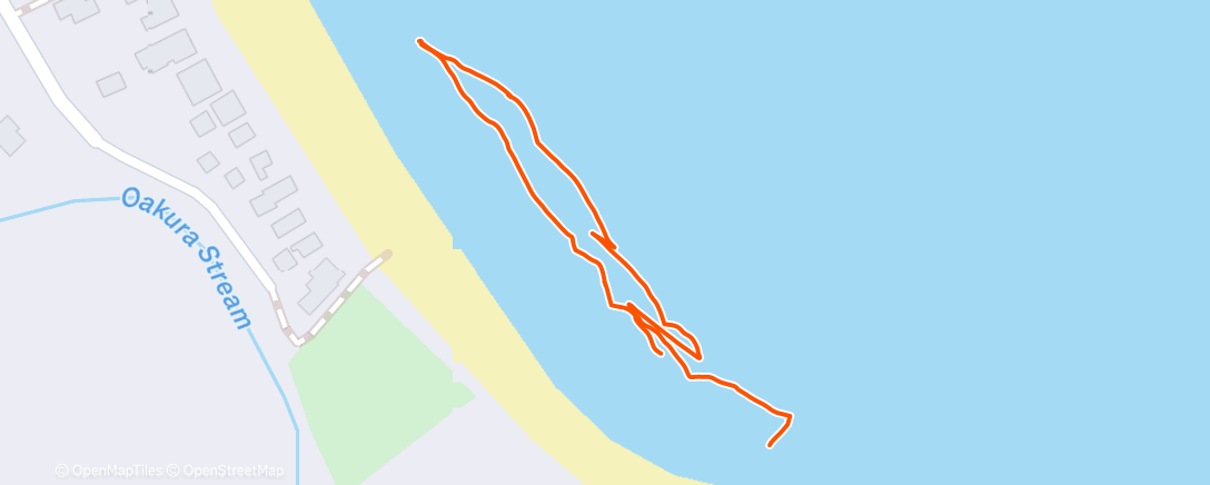 Map of the activity, Afternoon Swim
