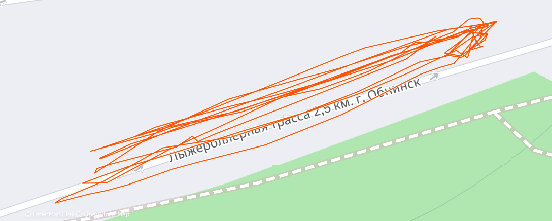 Map of the activity, Evening Run