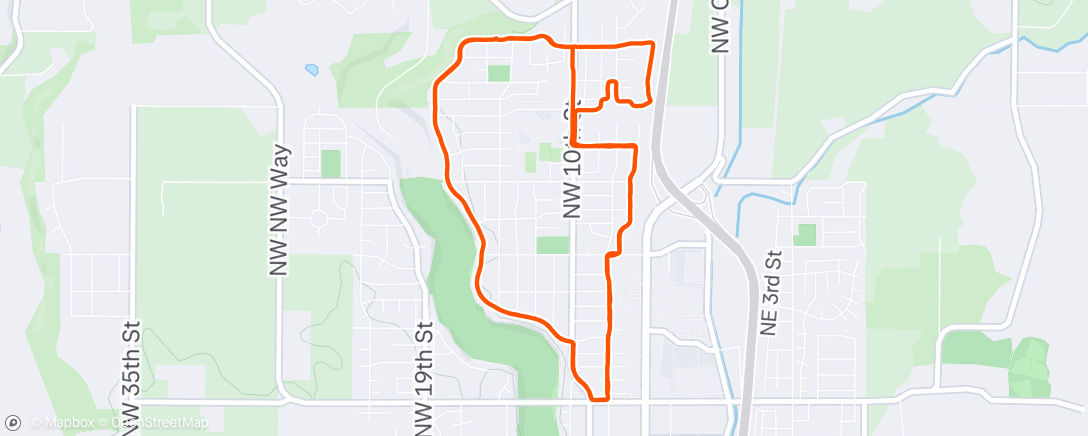 Map of the activity, Morning Run