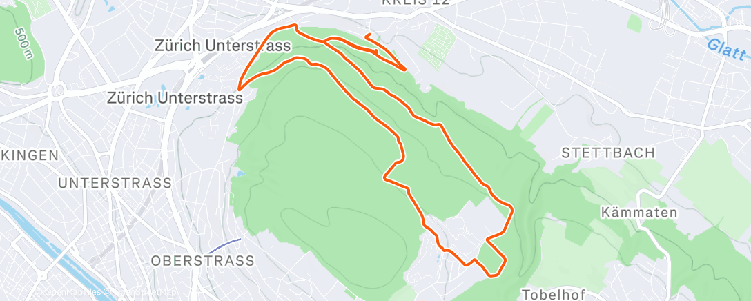 Map of the activity, Morning Run&walk