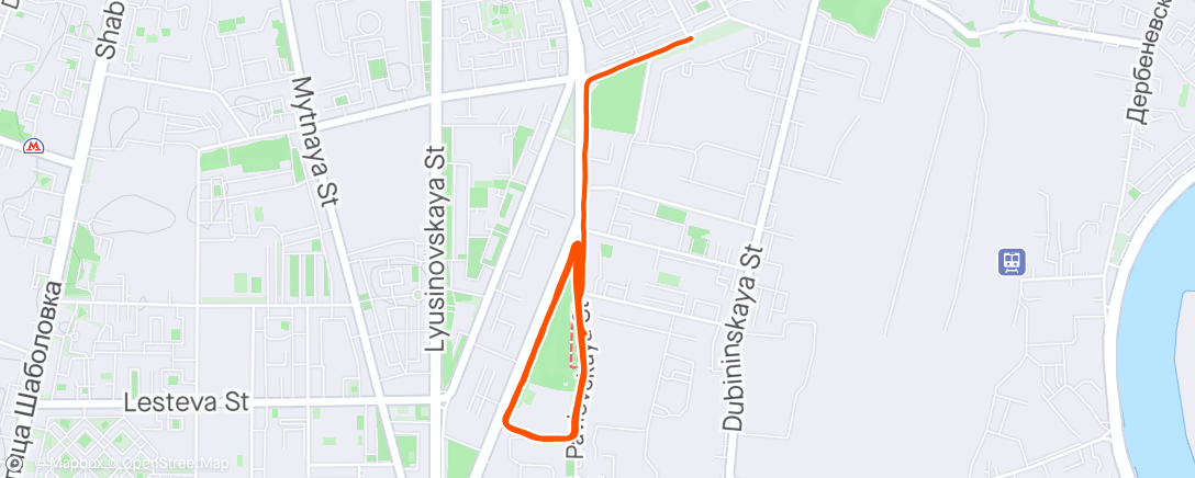 Map of the activity, Дневной забег