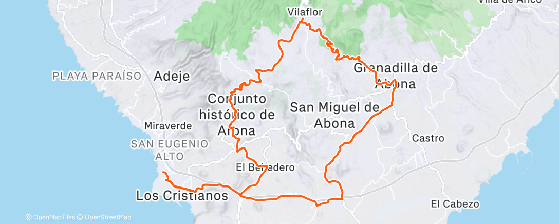 Map of the activity, Pedalata mattutina