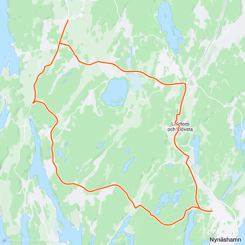 Nynäshamn-Spångbro-runda 3,6mil. | 36.1 km Road Cycling Route on Strava