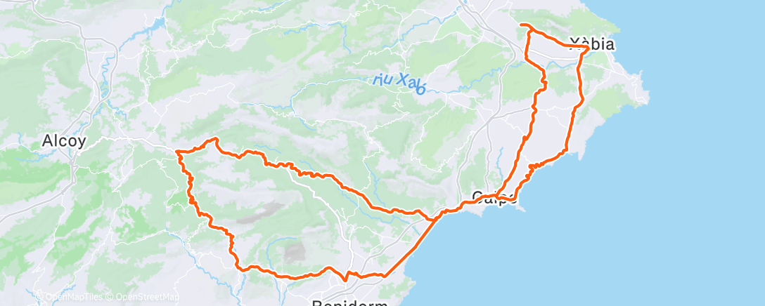 Map of the activity, Pedalata mattutina
