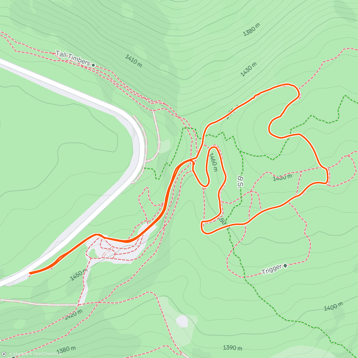 Map of the activity, Marginally better conditions.