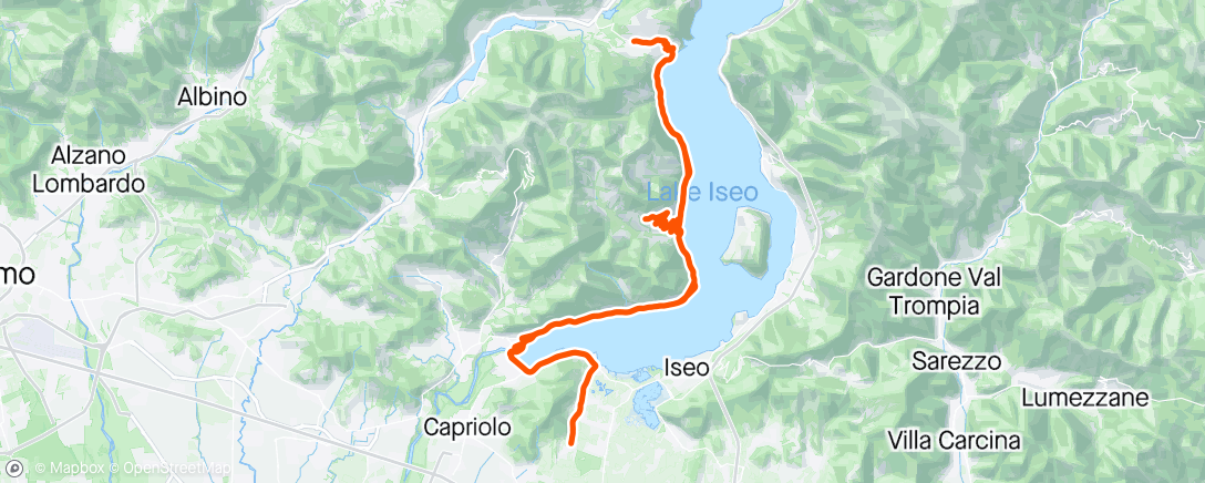 Map of the activity, Solto Collina, Vigolo