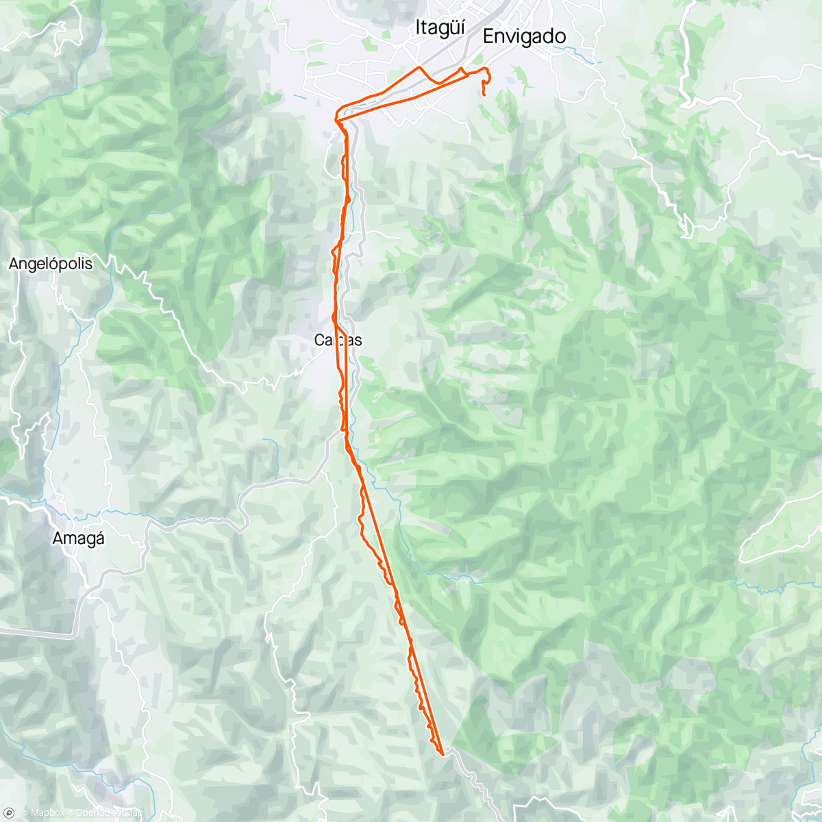 Map of the activity, Alto de Minas
