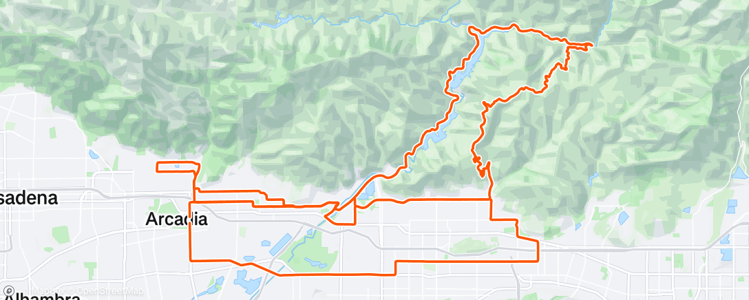 Map of the activity, Montrose, plus extra credit, climbing in mileage