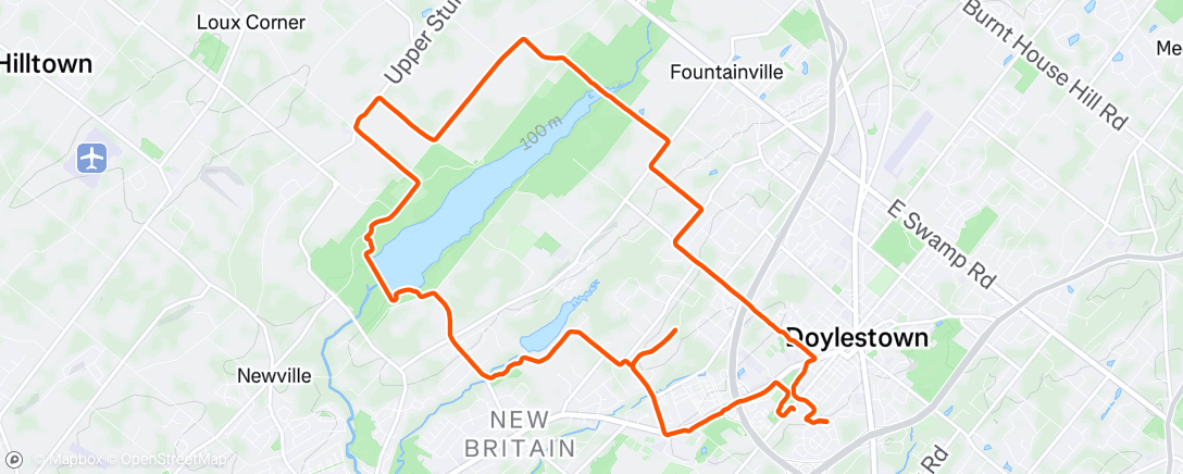 Map of the activity, Donut Run with PTL Loaded Pack