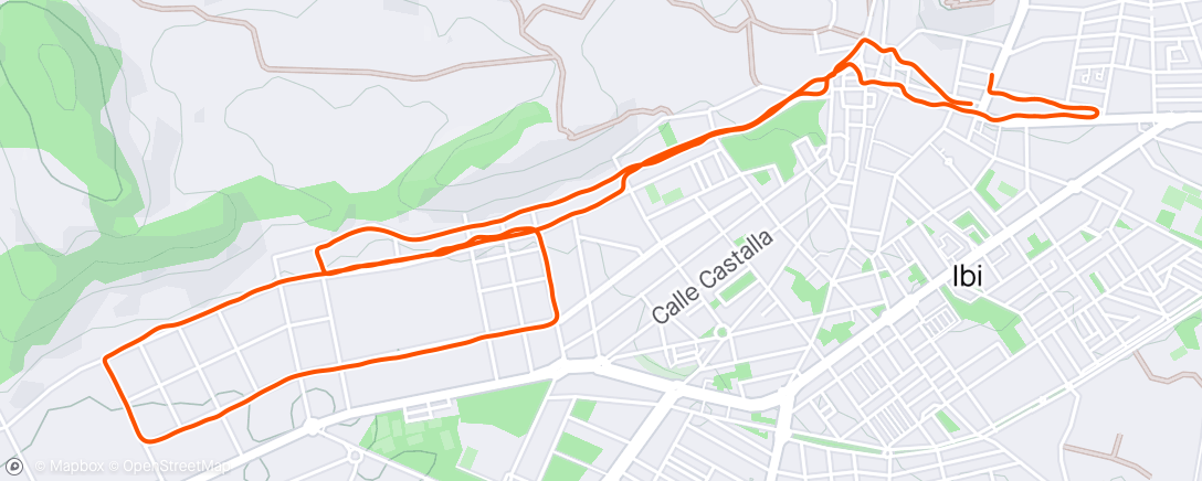 Mapa da atividade, Carrera de noche