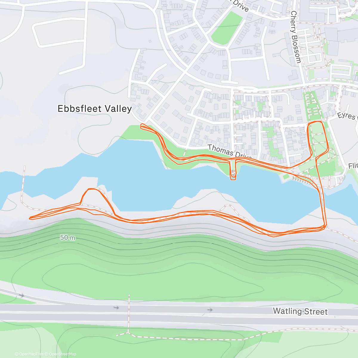 Map of the activity, Whitecliffe Lake parkrun