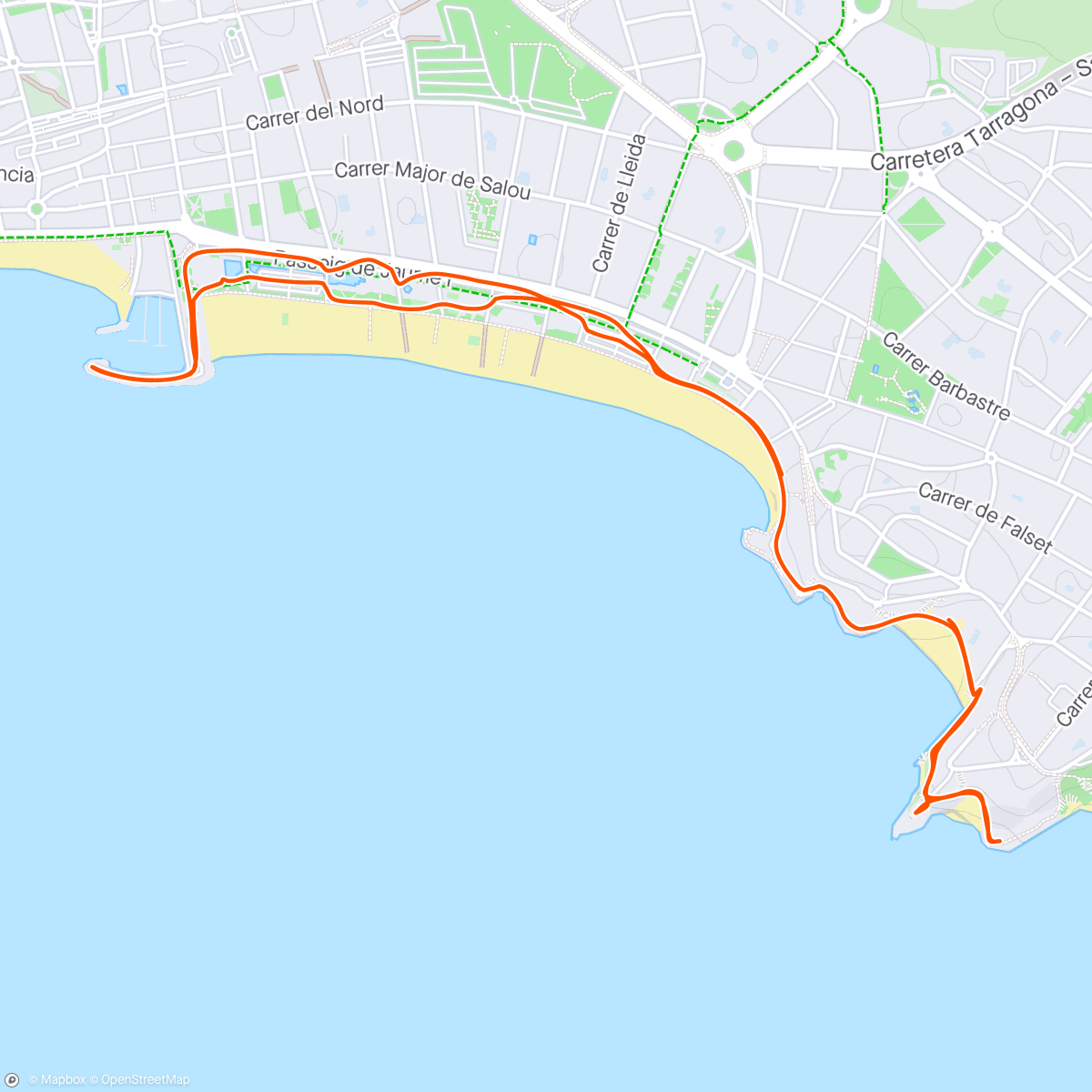 Mapa de la actividad, Very wet coastal walk whilst the wife had a birthday snooze.