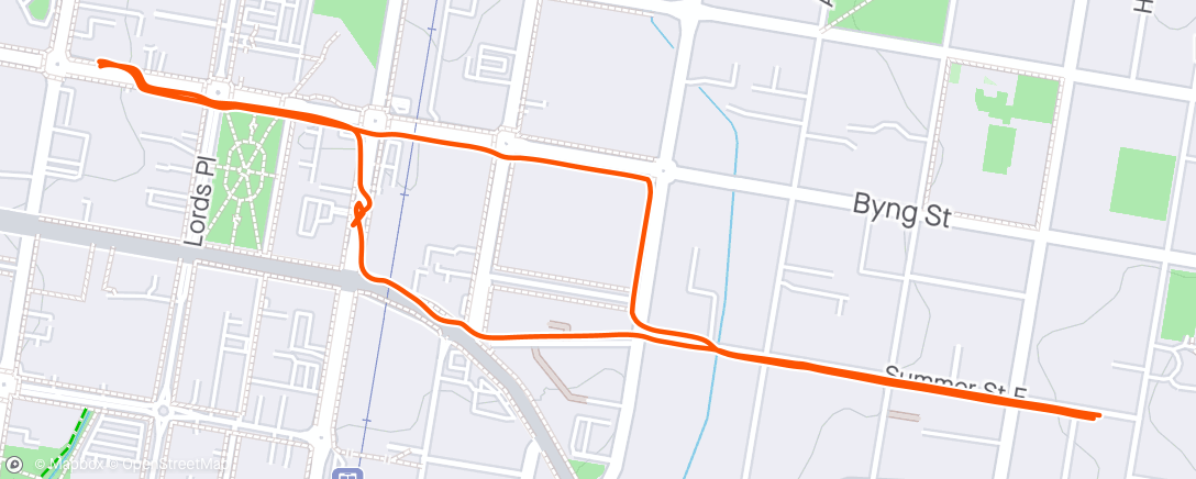 Map of the activity, Harley Walk with Diesel