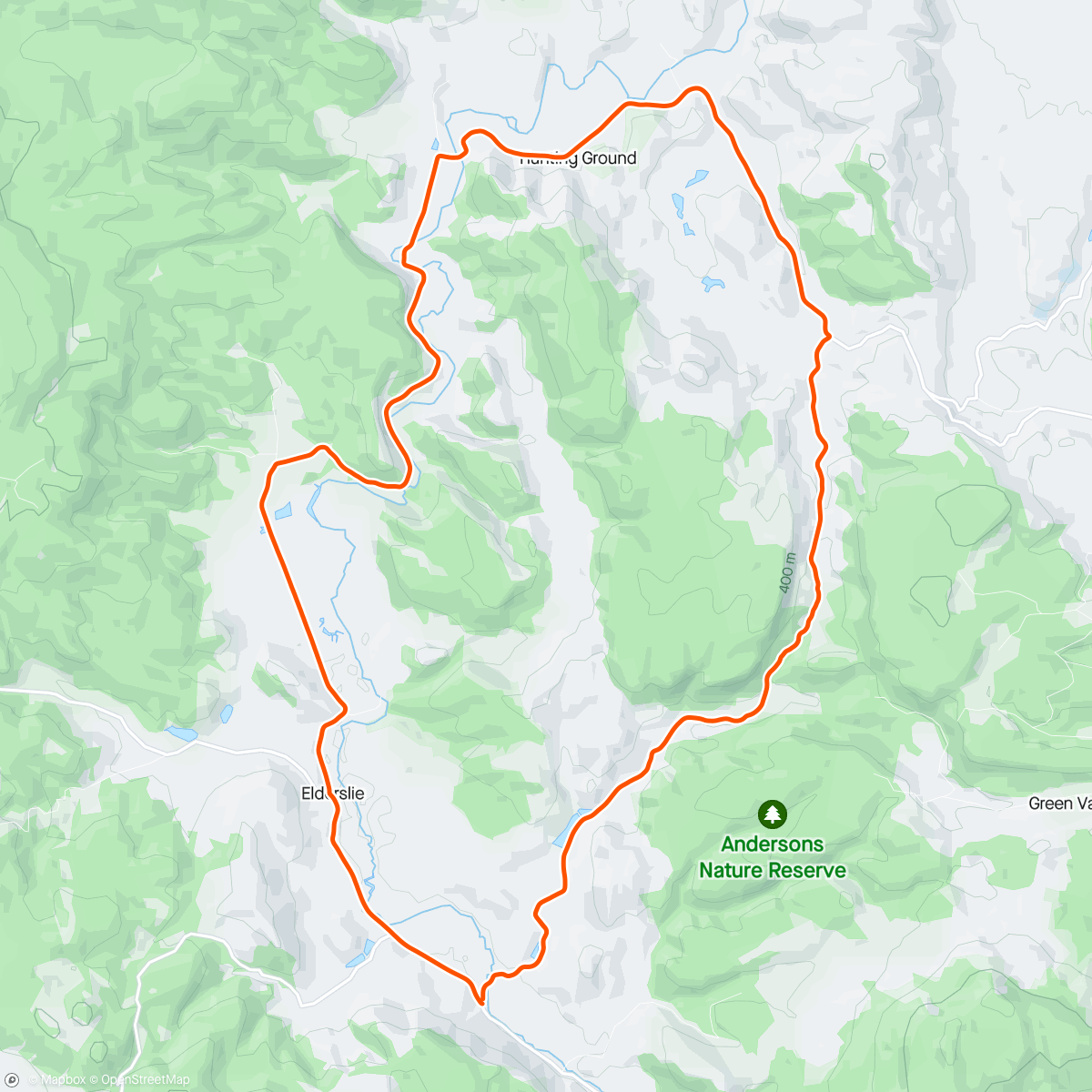 Map of the activity, Cockatoo gully loop